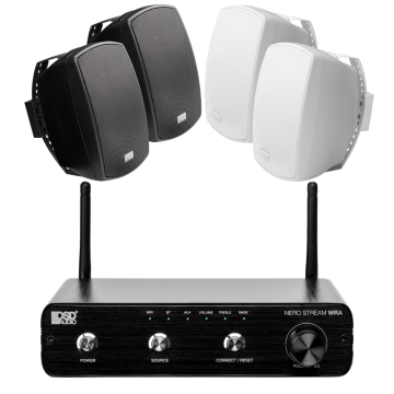 OSD Outdoor App Control Patio Bundle - 4X 4" Outdoor Speakers AP490 + 100W Outdoor Amplifier